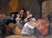 Charles van den Daele A happy family Spain oil painting artist